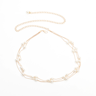 裙腰带女复古白色珍珠流苏腰链装饰汉服古风连衣裙女士裙带配饰潮