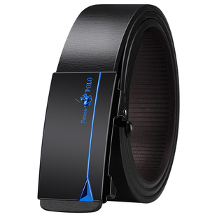 保罗POLO皮带男士真皮牛皮自动扣韩版商务青中年百搭休闲裤带