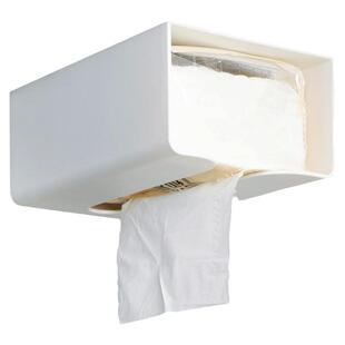 厨房纸巾架子免打孔透明擦手纸盒橱柜抽纸架壁挂式家用湿纸巾挂架