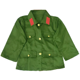 儿童小红军套装长袖十一幼儿园演出服军绿色男童宝宝军装小孩衣服