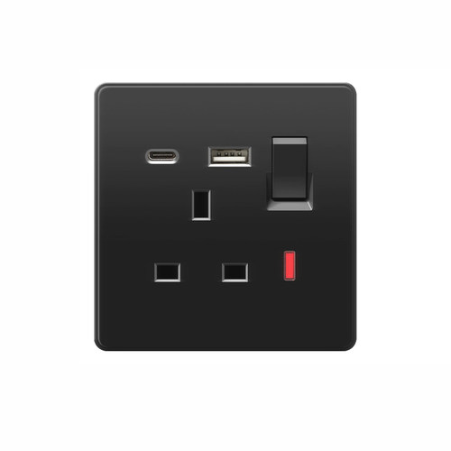 香港澳版家用13a英式插座带USB快充 英标电灯制曲架开关面板国际