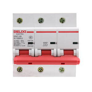 德力西断路器 DZ47-125 三相开关100A 大功率 3P 125A 断路器 80A
