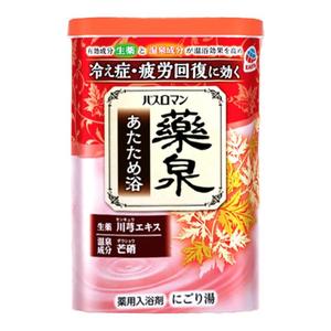 日本原装进口安速巴斯洛漫浴盐驱寒发汗抗疲劳入浴剂红罐蓝罐600g