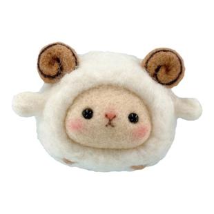 羊毛毡戳戳乐diy材料包小羊小绵羊挂件车饰钥匙扣情侣手工礼物