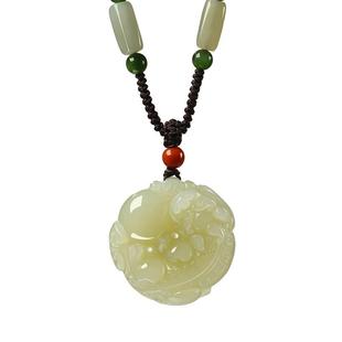 和田玉貔貅吊坠男款女项链玉石皮丘招财情侣霸王貔貅挂件玉坠玉佩