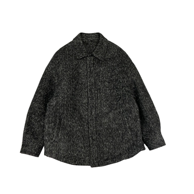 潮牌高级感绵羊毛白鸭绒内胆大衣