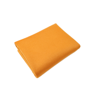 双层可剥 橘色+淡黄色顺毛羊绒AB面双面羊毛毛料面料大衣外套布料