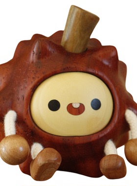 榴莲木雕摆件实木质家居装饰送礼