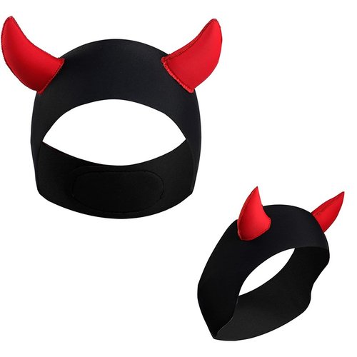 潜水帽防晒户外潜水发带头卡通可套游泳帽潜水装备调节猫咪高弹性