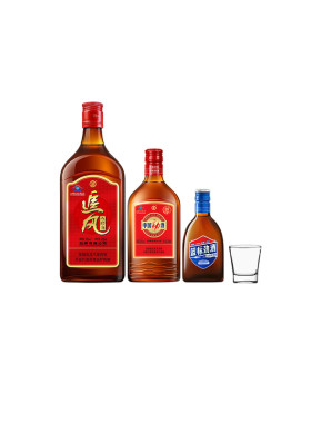 【热销】中国35度劲酒258ml+追风八珍酒500毫升+36度蓝标官方正品