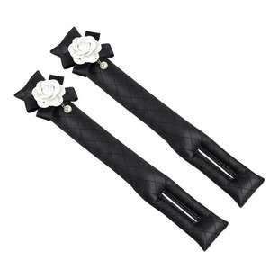 汽车座椅缝隙塞防漏条坐椅夹缝条可爱山茶花车内装饰用品座位卡缝