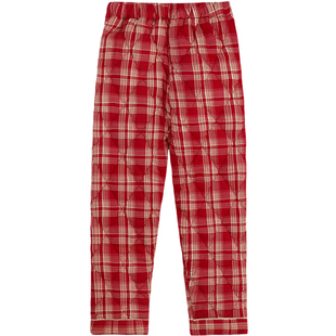 纯棉睡裤女长裤冬款家居裤夹棉冬季格子加大码全棉居家裤单条棉裤