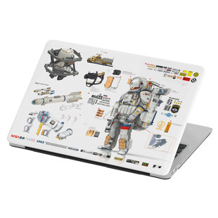 原色工场适用于macbookpro14电脑壳机身保护壳套新款M2air13宇航员时尚潮硬壳磨砂半透苹果笔记本pro16M1壳