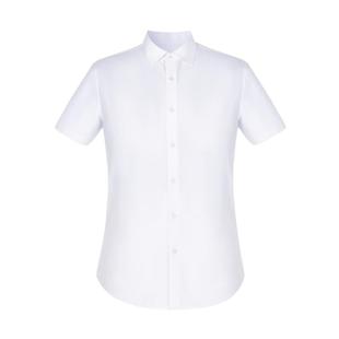 诺丁山冰丝衬衫短袖男春夏季凉感休闲修身翻领职业男士白衬衫夏季