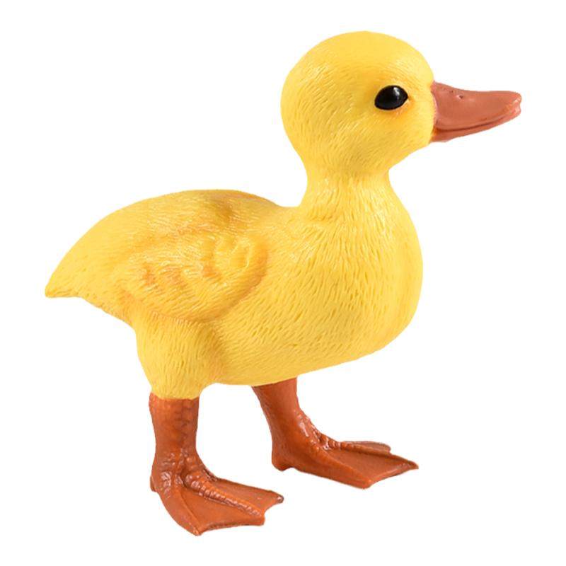 实心儿童农场仿真家禽动物模型玩具可爱大号小黄鸭Duck鸭认知礼物