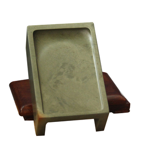 肇庆端砚六寸抄手绿端砚台手工经典精品文房四宝天然原石墨海墨池