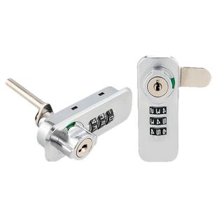 抽屉柜门密码锁办公桌三连锁对开门锁机械转舌锁储物文件柜更衣柜