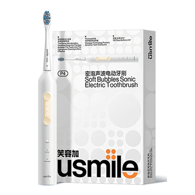 usmile笑容加电动牙刷P4 长续航 杜邦软刷毛 声波震动 送礼物牙刷