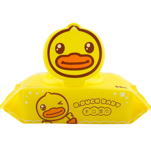 鳄鱼宝宝小黄鸭Bduck湿巾婴儿童手口专用新生纸巾大包装实惠装5包