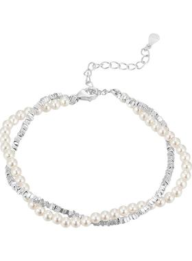 【自营】daisy beauty碎银珍珠手链女S925银小众轻奢手饰女礼物