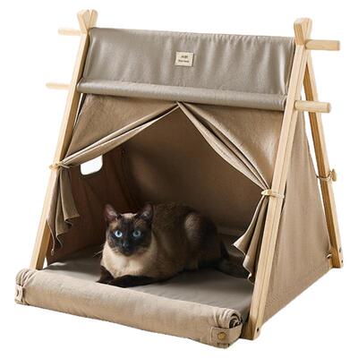 【纯眠_宠物帐篷】猫窝夏天半封闭式小型犬狗窝四季通用猫咪房子