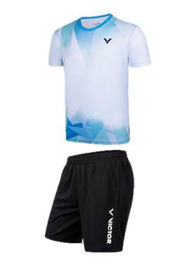 VICTOR/威克多官方夏季透气羽毛球服中性款针织运动套装 TR-50024