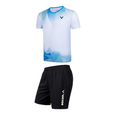 VICTOR/威克多官方夏季透气羽毛球服中性款针织运动套装 TR-50024