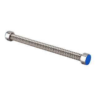 4分304不锈钢波纹管厨房冷热水器马桶角阀DN15防爆进出水金属软管