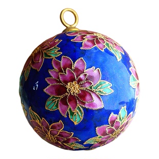 老货老球景泰蓝球挂件铜胎掐丝珐琅球装饰圣诞球装饰品挂件
