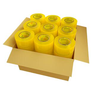 金陵赋 透明胶带快递打包电商专用粘性强6cm宽胶纸加厚大卷整箱批发厂家直销42mm切割器封箱包装黄色胶条胶布