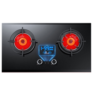 红日红外线燃气灶定时灶70%高热效家用灶具台嵌两用双灶EM618B/BP