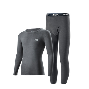 NBA品牌保暖内衣套装男士秋衣秋裤发热棉毛衫青少年打底衣冬季新