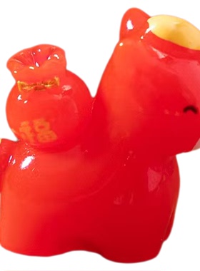 马年摆件新年发财如意小马公仔