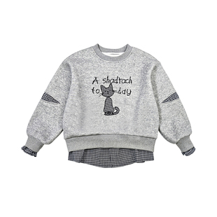 女童春款2026新款上衣洋气时髦儿童超好看卫衣春季女大童衣服春装