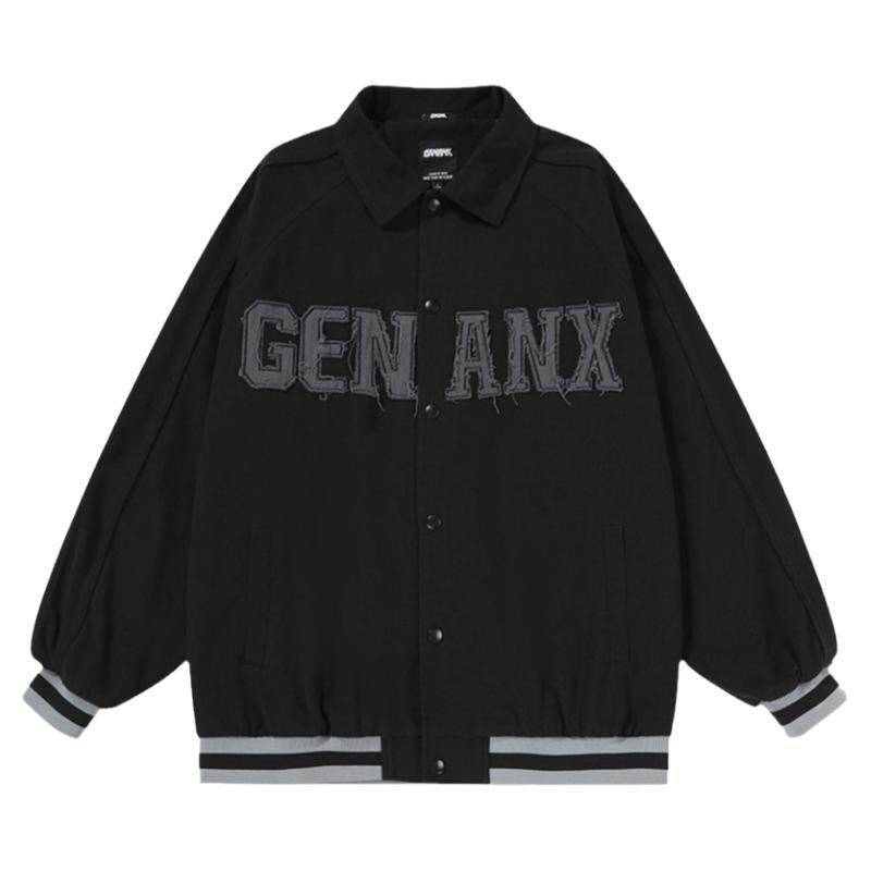 GENANX闪电潮牌翻领夹克秋季宽松