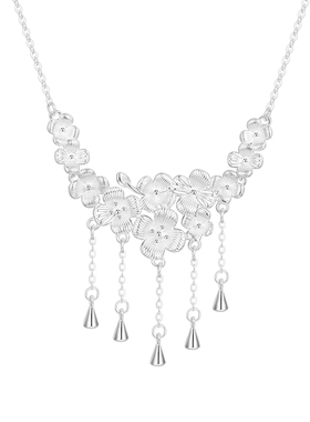 S925纯银古风繁花似锦纯银项链