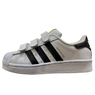 Adidas三叶草男童女童鞋 金标贝壳头板鞋中小童运动鞋EF4838 4842