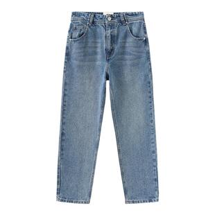 INNAT PLAY2025秋季款百搭通勤宽松显瘦直筒牛仔长裤女PL31DE045A