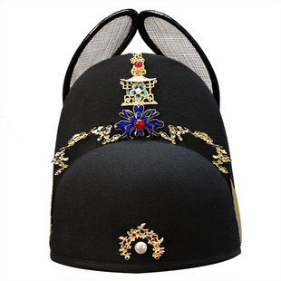 翼善冠新郎官帽子男士结婚饰品礼帽古风摄影古装婚礼配饰新款手工