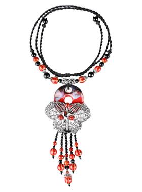 陶瓷玛瑙圆珠女原创设计长项链