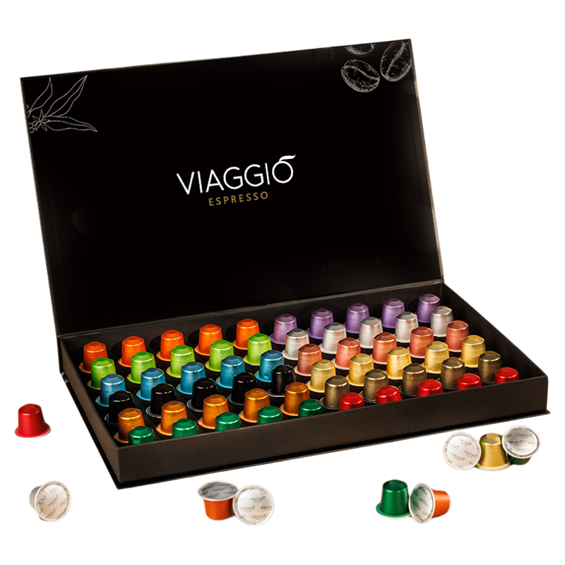 VIAGGIO進(jìn)口膠囊咖啡限定禮盒裝nespresso系列12種口味禮盒裝