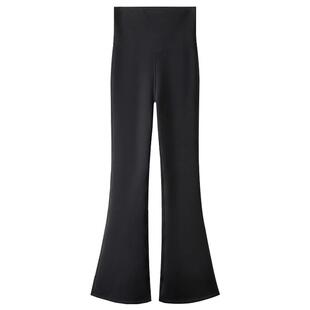 高个子微喇鲨鱼裤女外穿秋冬新款高腰收腹加长瑜伽喇叭裤加绒裤子