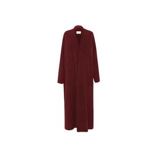 TU女装 1oo牦牛绒重工拉绒针织开衫慵懒风宽松质感男女同款长外套