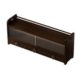 新中式桌面小型博古架茶桌台式茶具置物架非实木茶叶茶杯收纳架子