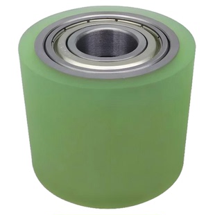 现货pu聚氨酯胶轮胶辊包胶滚筒双轴承无动力滚轮耐磨定制橡胶硅胶