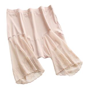 200斤大码安全裤5分裤防走光棉蕾丝高腰二合一打底裤胖mm不卷边夏