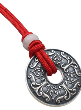 原创纯银祥云四神兽平安扣吊坠