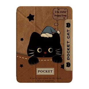 可爱口袋猫咪磁吸分离可拆卸iPadAir6保护套新款2024适用苹果iPad10保护壳mini7平板Pro11寸Air5带笔槽女10.9