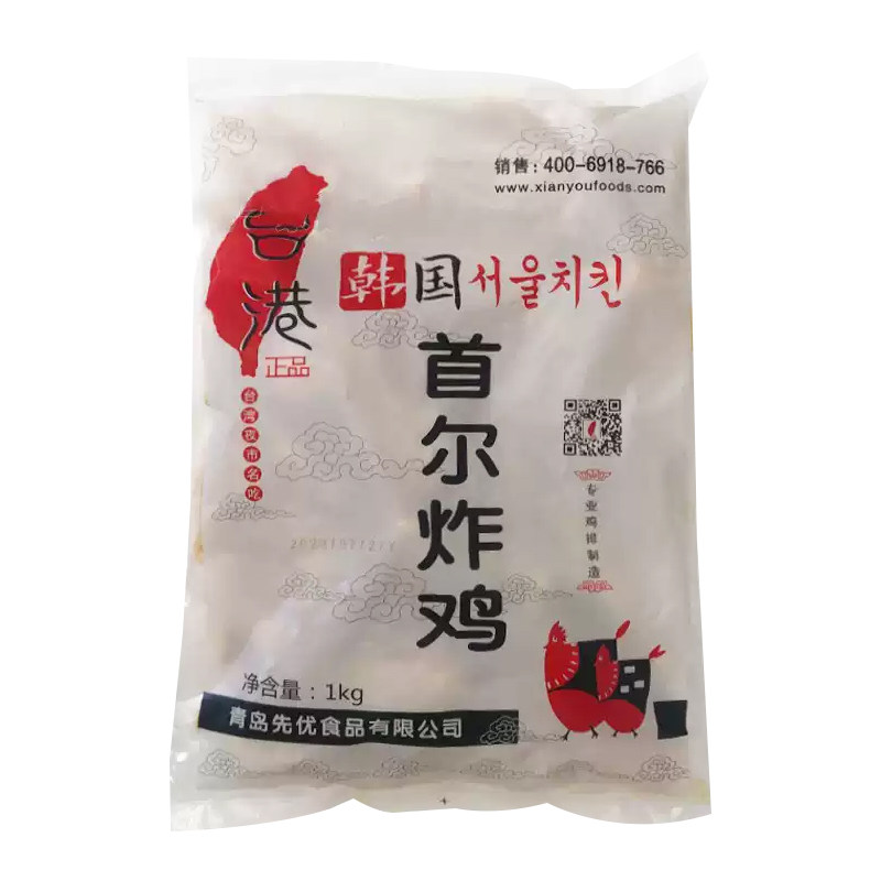 台港韩国首尔韩式炸鸡1kg原味无骨裹粉鸡块油炸半成品空气炸锅