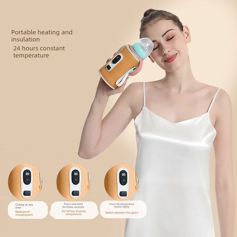 婴儿恒温奶瓶保温套USB便携式车载温奶器外出热奶暖奶神器加热套